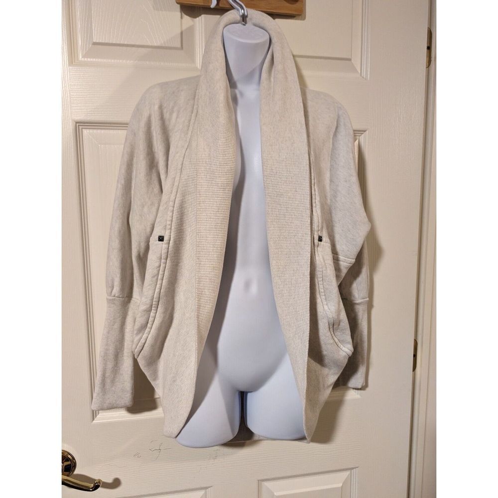 Aritzia WILFRED Diderot Open Front Cocoon Cardigan xxSmall in Light Gray